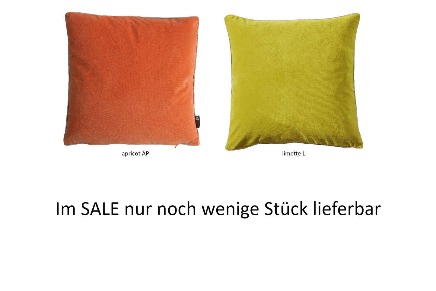 MELVA, Kissen, samtweicher Velours mit Kederverarbeitung, in vielen modischen Farben