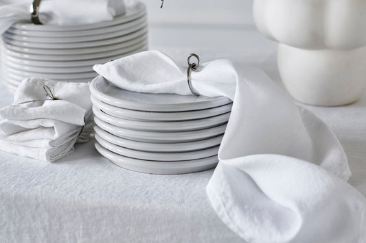 Sunshine, prewashed linen, set of 4, napkin, white