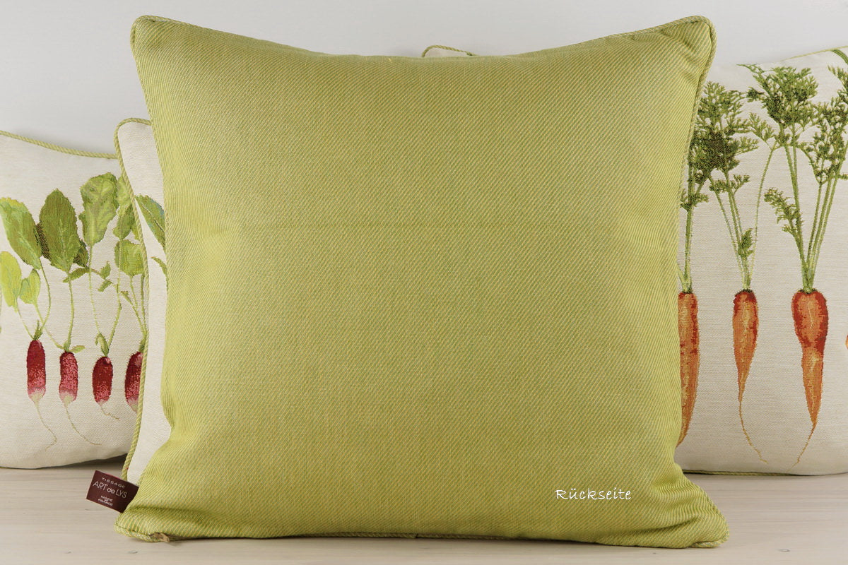 Auberginen, Gobelinkissen mit mediterranem Gemüse, Kissen, cremeweiß/bunt