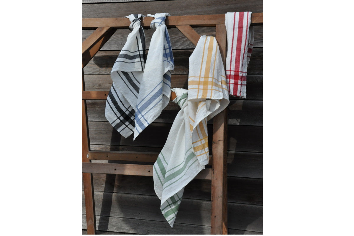 Camaret, klassisches Küchen-Karo - passt immer, Geschirrtuch, cremeweiß/rot