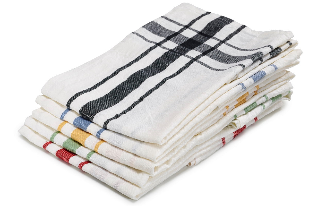 Camaret, klassisches Küchen-Karo - passt immer, Geschirrtuch, cremeweiß/gold