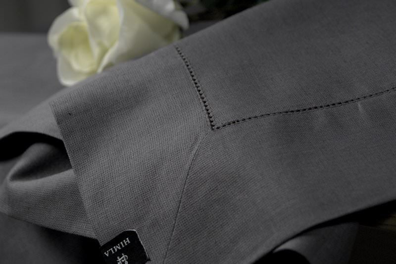 Tischdecke Ebba, grau, Hohlsaum, versch. Größen