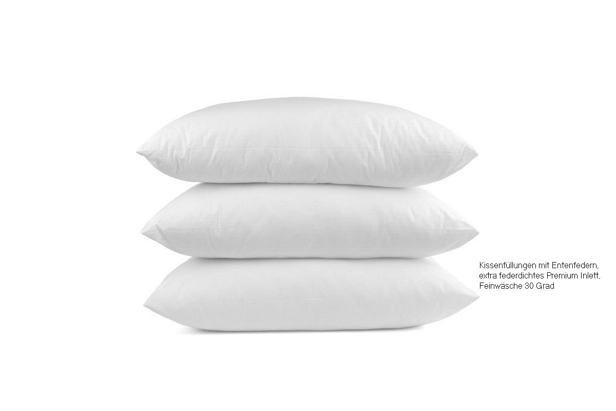 Kissenfüllung gefüllt mit Entenfedern, 27x43cm, Hülle 100% CO
