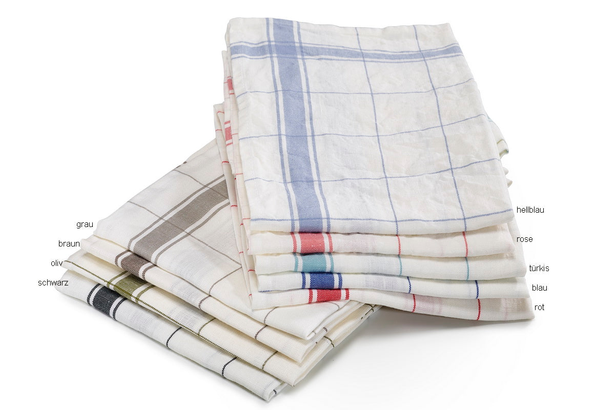 Parma, der Kombi Klassiker, Küchen-Karos für Kochprofis, Geschirrtuch, cremeweiß/braun