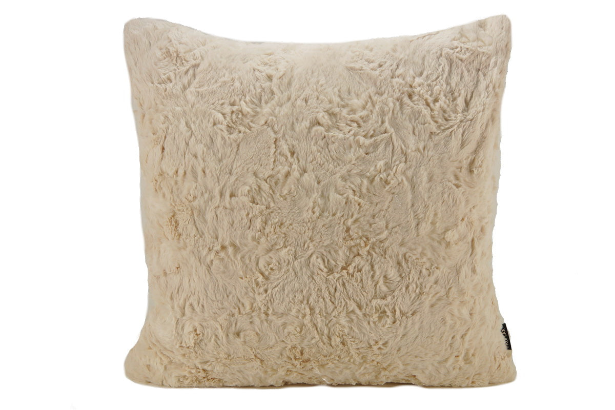 Isis, kuschelig weiches Fellimmitat, Kissen, beige