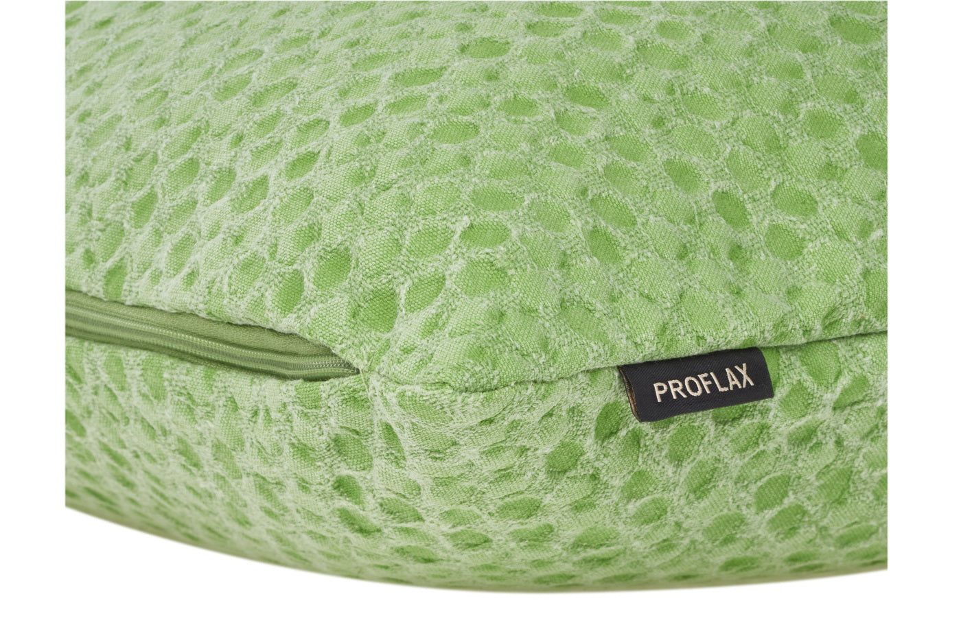 Iseo, Jacquard, kleine dreidimensionale Kreise, stone washed, Kissen 45x45cm, apple