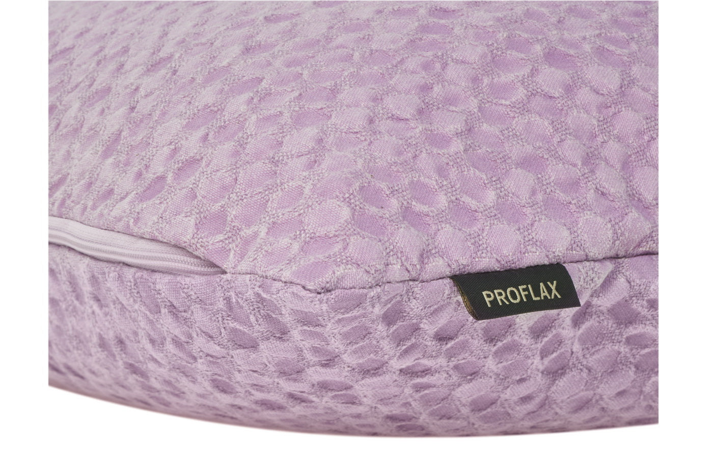 Iseo, Jacquard, kleine dreidimensionale Kreise, stone washed, Kissen 40x60cm, flieder