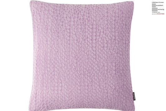 Iseo, Jacquard, kleine dreidimensionale Kreise, stone washed, Kissen 45x45cm, flieder