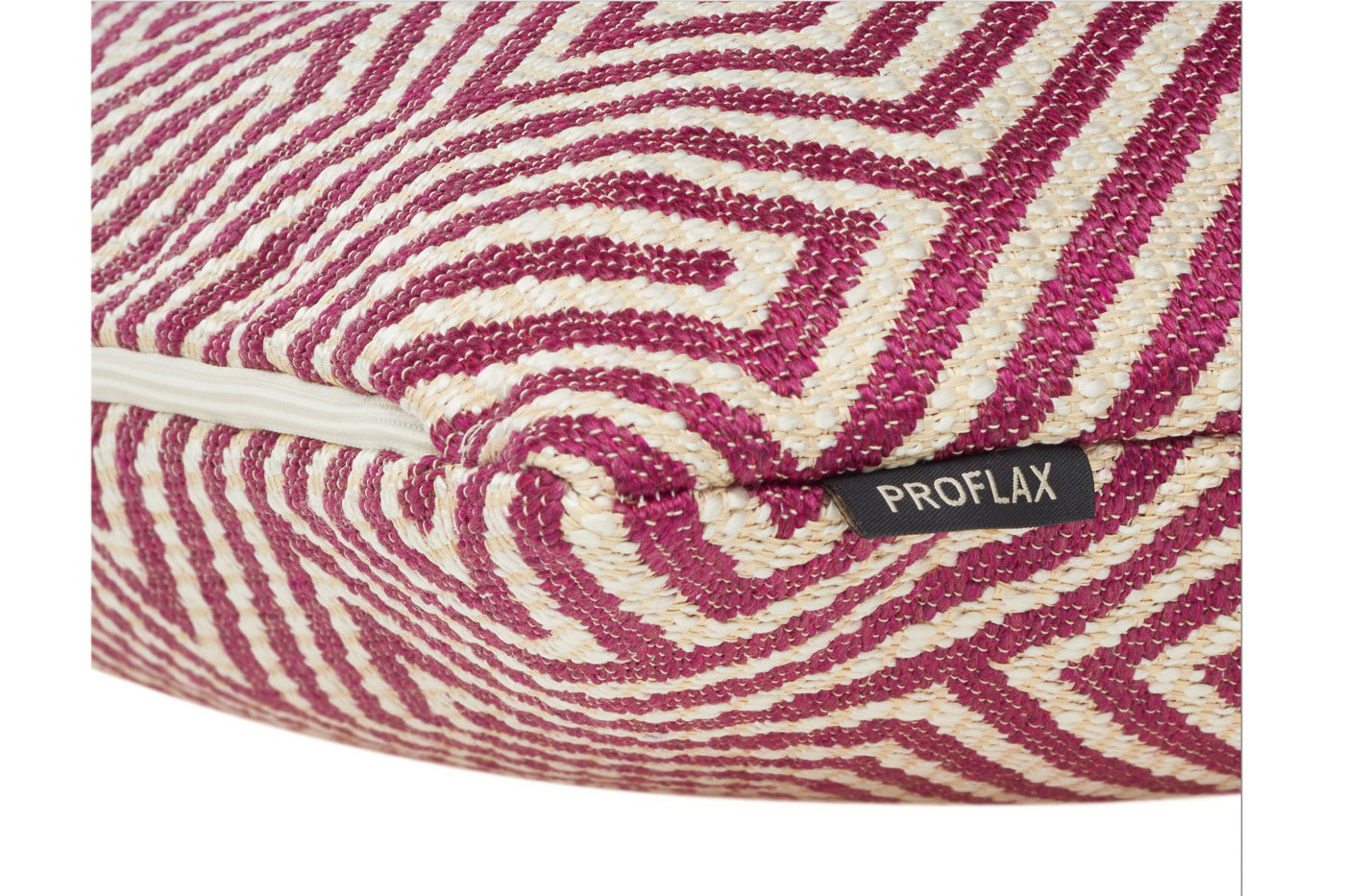 Scale, Gewebtes Mäander-Design, Kissen 27x43cm, pink