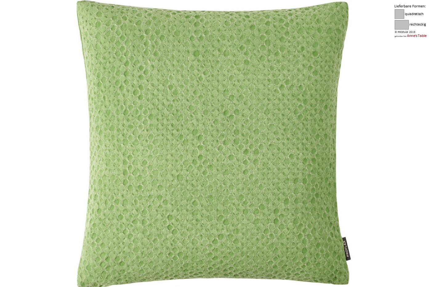 Iseo, Jacquard, kleine dreidimensionale Kreise, stone washed, Kissen 45x45cm, apple