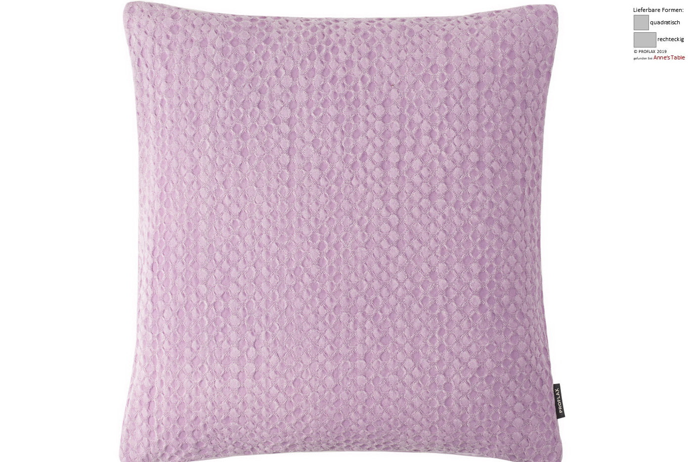 Iseo, Jacquard, kleine dreidimensionale Kreise, stone washed, Kissen 45x45cm, flieder