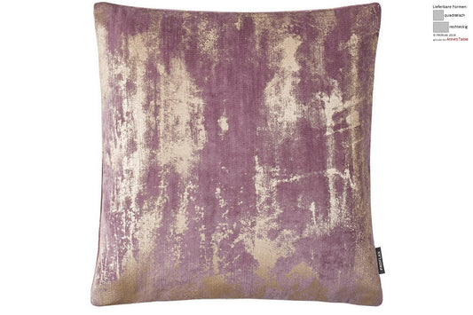 Shine, Samt, laminierte Glanzstruktur, Kissen 27x43cm, mauve