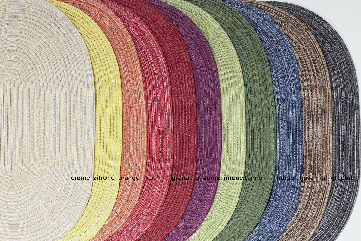 Samba, Tischset oval, 48*33cm, 2er Set, in vielen wohnlichen Farben