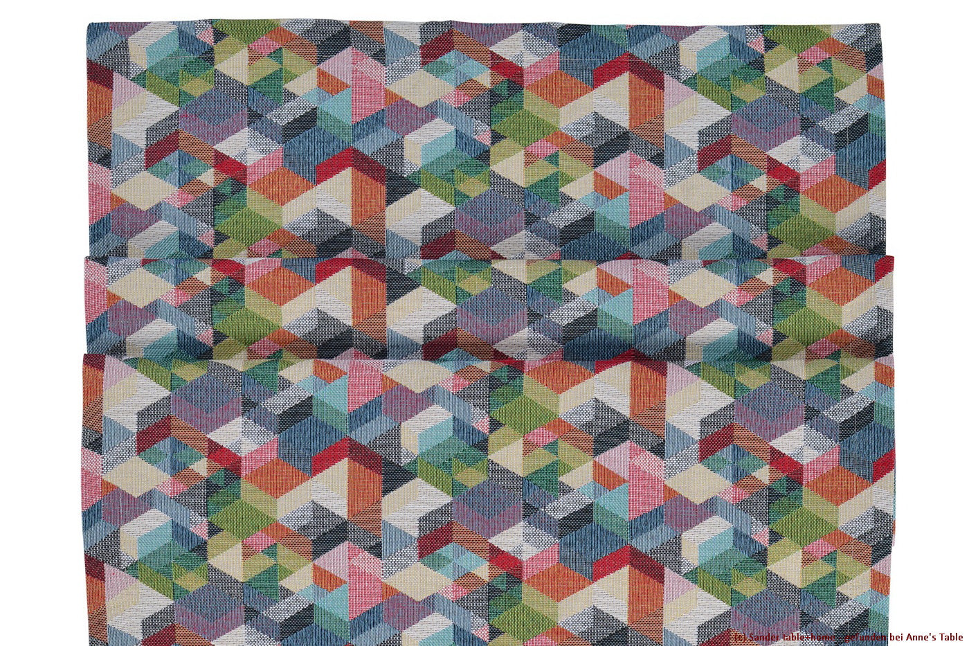 Cubes, Tischläufer 50x150cm, Jacquard, Kubus Design, bunt