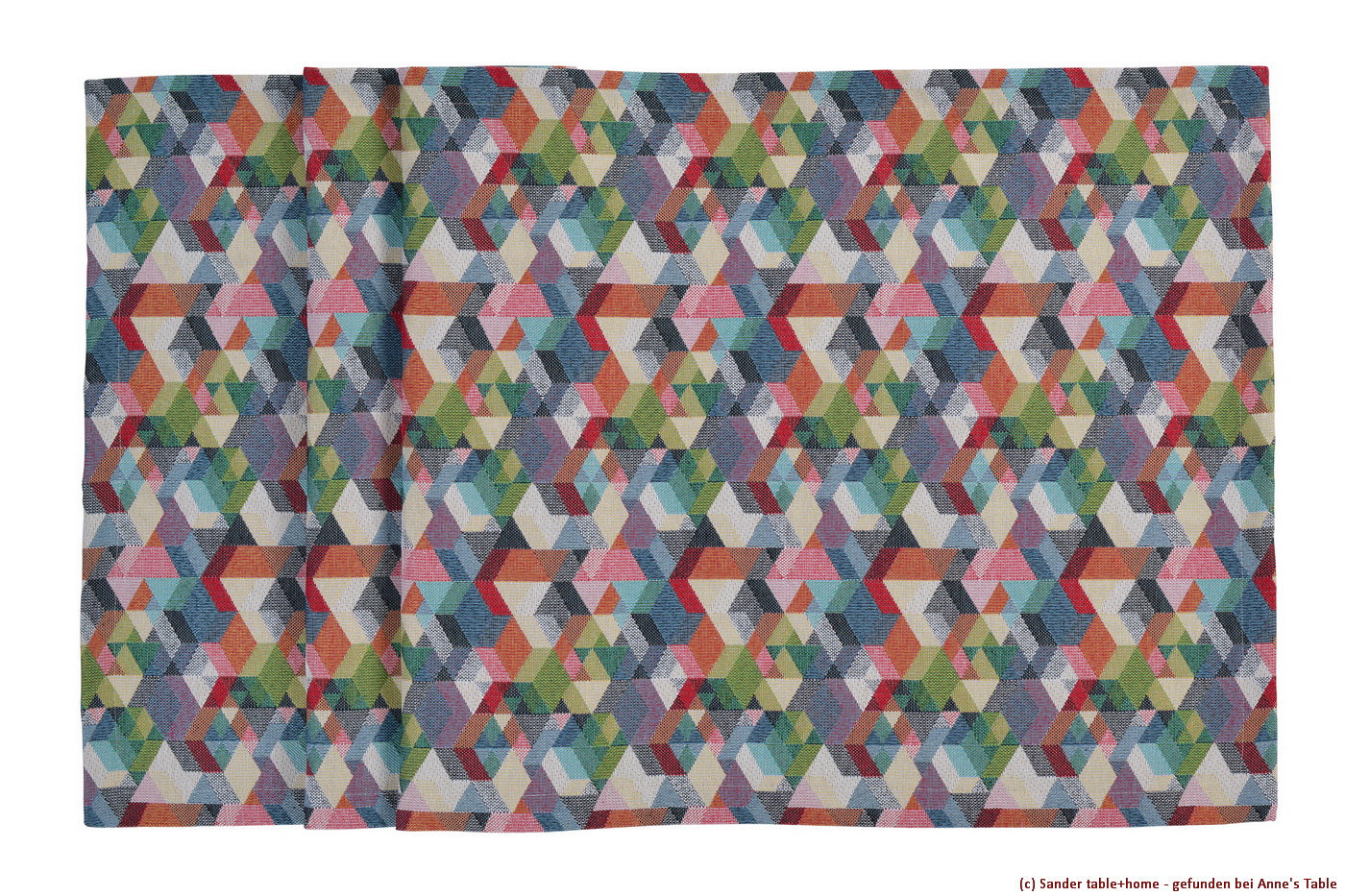 Cubes, Tischläufer 50x150cm, Jacquard, Kubus Design, bunt