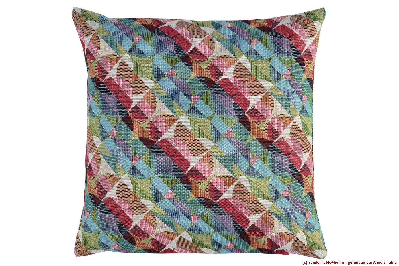 Disc, Kissen 50x50cm, Jacquard, modernes Kreisdesign, bunt