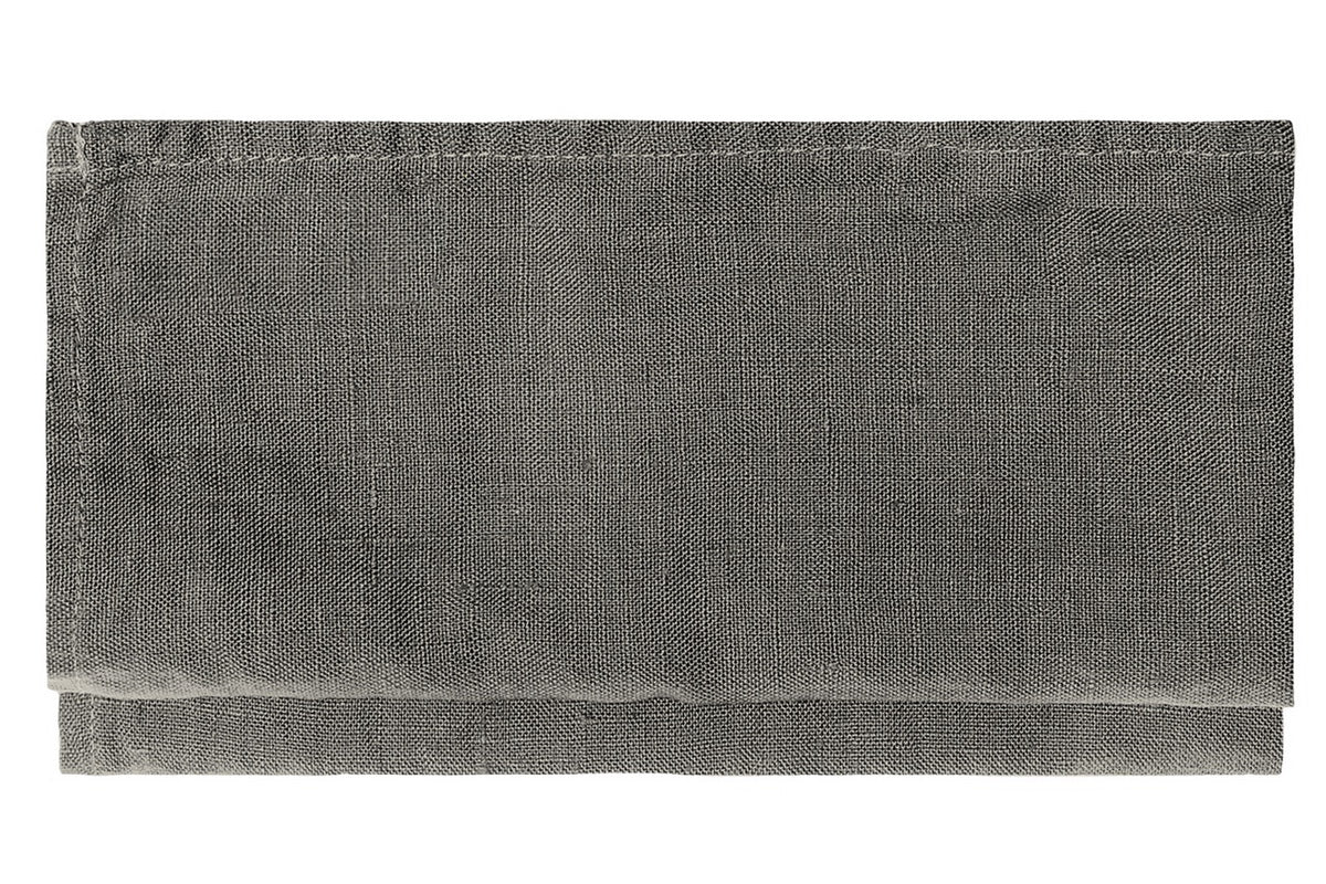 Sunshine, vorgewaschenes Leinen im 4er Set, Serviette, anthrazit (charcoal)